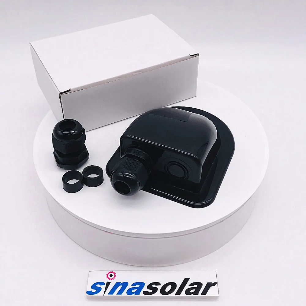 White  Single/Double IP66 Waterproof ABS Solar Mounting Bracket Cable Entry Gland For Caravan RV Boat Motorhome