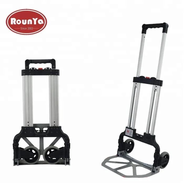 
Folding hand truck aluminum portable folding hand cart 154 lbs capacity handy dolly cart ideal for home, auto, office,travel use 