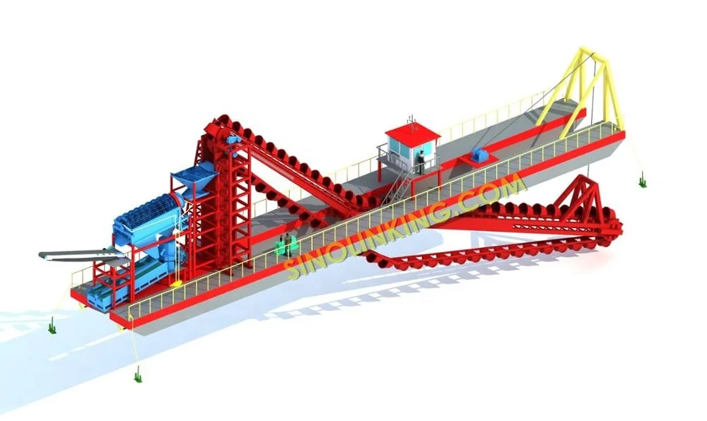 Gravity Bucket Ladder Dredger Gold Dredging Boat for Sale