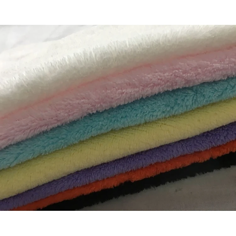 Запас ткани: Поли коралловый флис однотонная окрашенная трикотажная ткань 60/67 дюйма