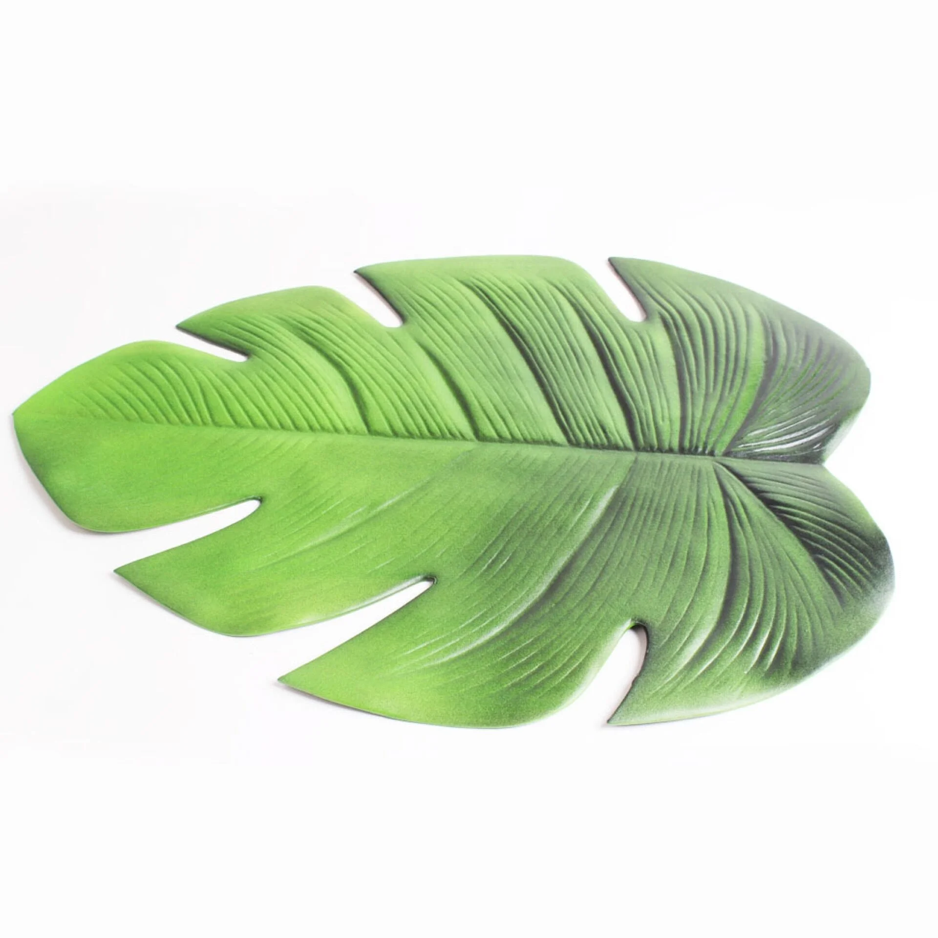 Hot selling new style wholesale artificial Plant Tropical Palm eva leaf placemat