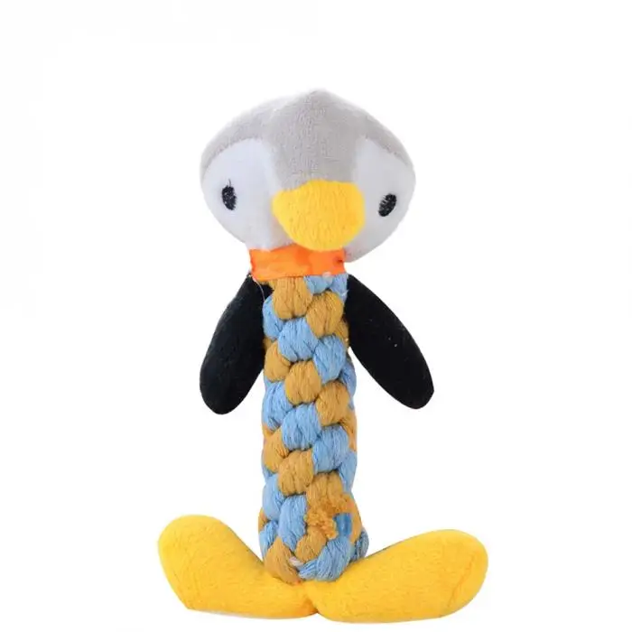 
Dog Pet Puppy Cotton Rope Knot Molars Sound Toys Dogs Bite Chew BB Animal Toys Pets Supplies 