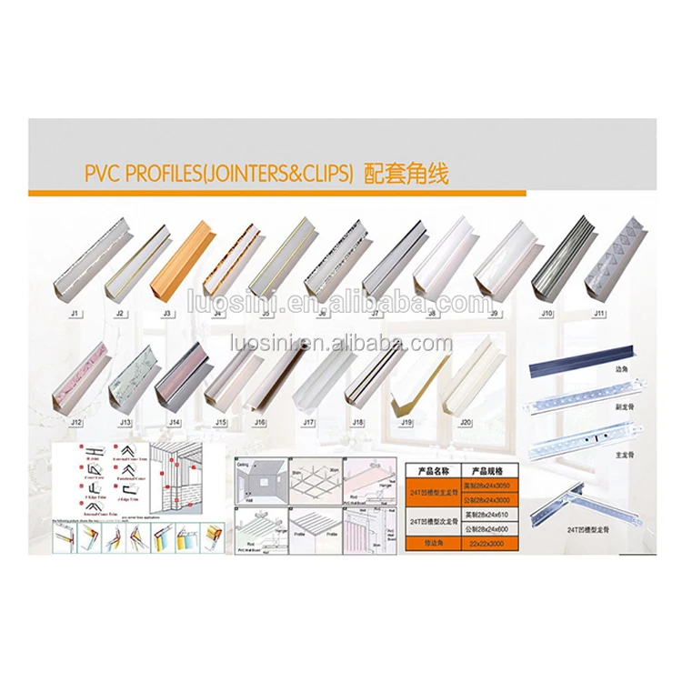 LUOSINI PVC ceiling strips price pvc wall panel china