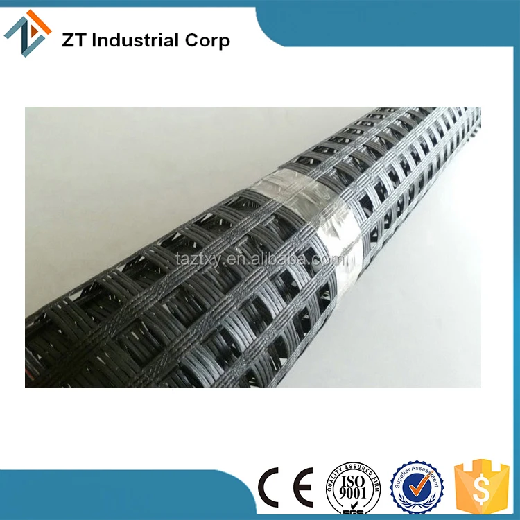 50-50 kn/m fiberglass geogrid for soil reinforcement