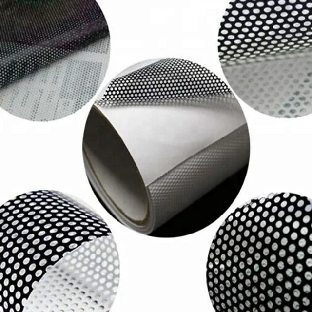 
Hot Sale Advertising glass sticker one way vision see through vinyl 