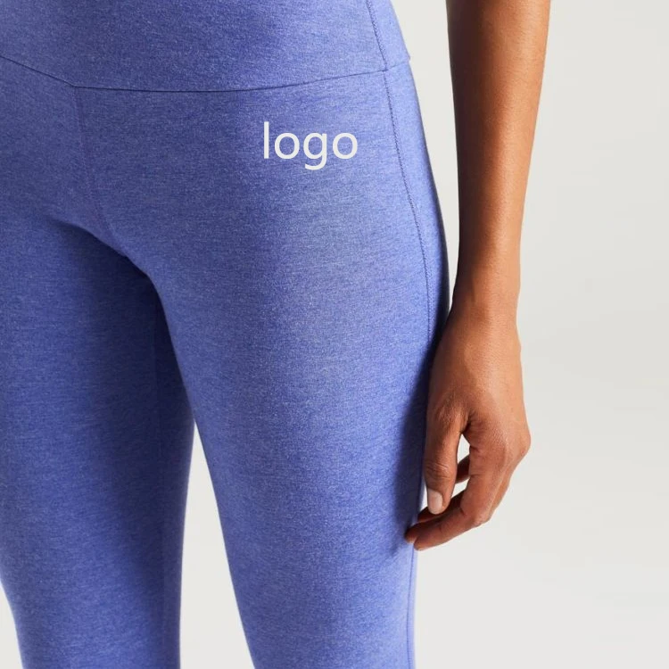 OEM Wholesale Ladies  knitted yoga leggings high waist elastic bamboo leggings