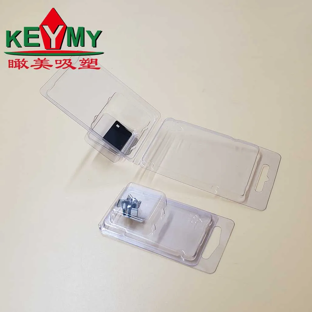 Custom plastic clear blister clamshell for metal parts in Shenzhen