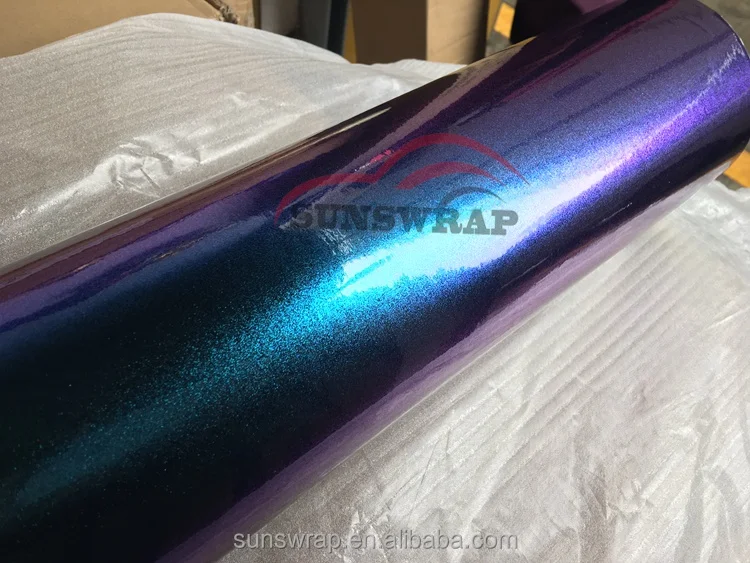 Сине-фиолетовый жемчужный глянцевый виниловый стикер хамелеон пленка для обертывания листы грузовых автомобилей