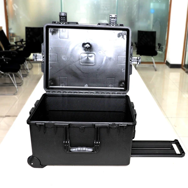 M2750 Customized logo low price hard plastic trolley toolbox with wheels and foam