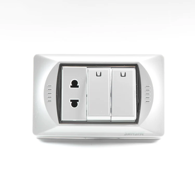 SANSHE White PC Material Electrical 16A 250V Wall French standard switch and sockets