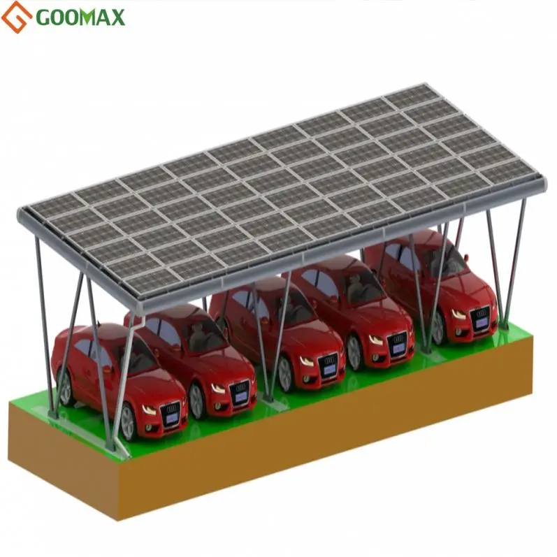 aluminum solar car ports / vehicle parking rack mount support