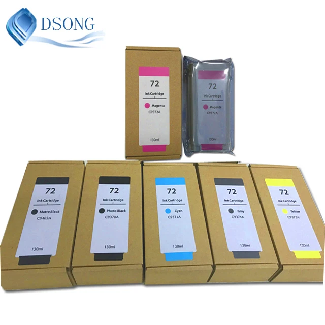 Dsong New Original Print head 72 with Ink cartridge Auto Reset Chip for HP 72 Printer