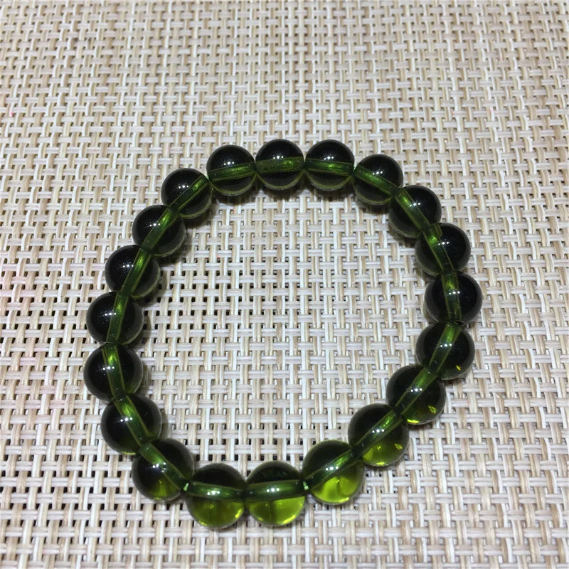 Bulk Wholesale 9-10mm Beautiful Charming Moldavite Bead Bracelet