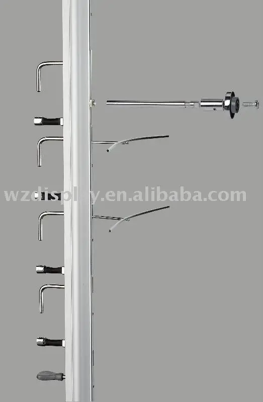 eyewear display rods;sunglasses display poles;glasses display shelf