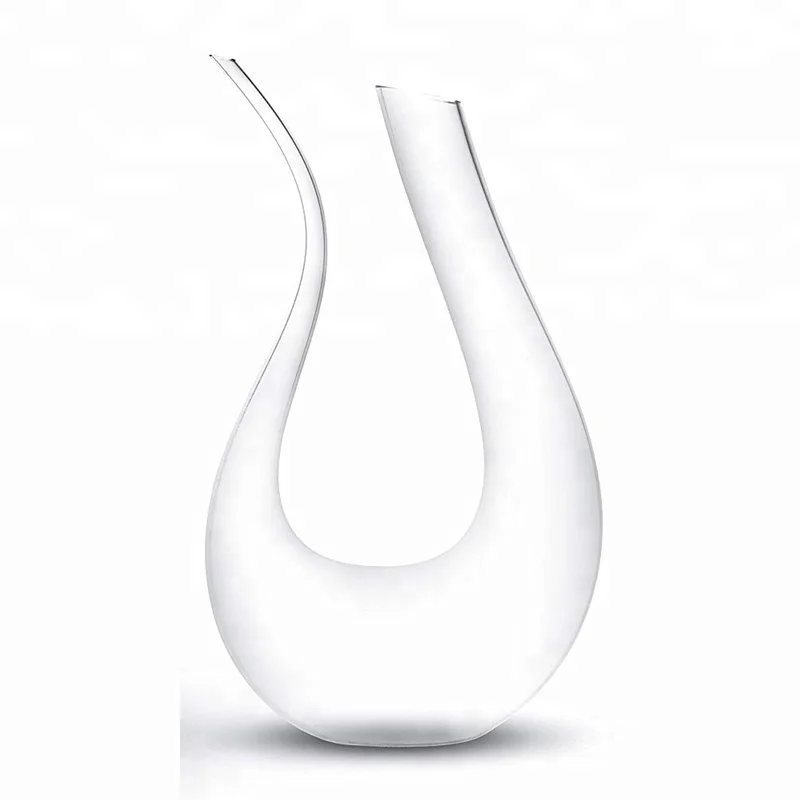 
Bar and Home Cheap Magic U Shape Single Crystal Wine Glass Decanter 