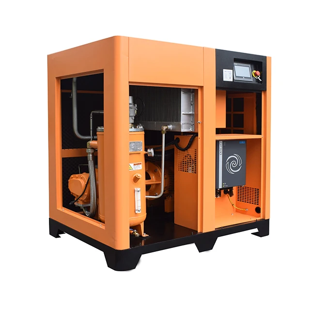 Высокая эффективность 75HP 55KW Электрический IP54 переменная частота винтовой воздушный компрессор