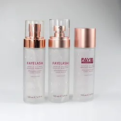 BPA Free 4 oz 120ml Frosted PET Cosmetic Bottle For Makeup Remover Gel With Screw Cap