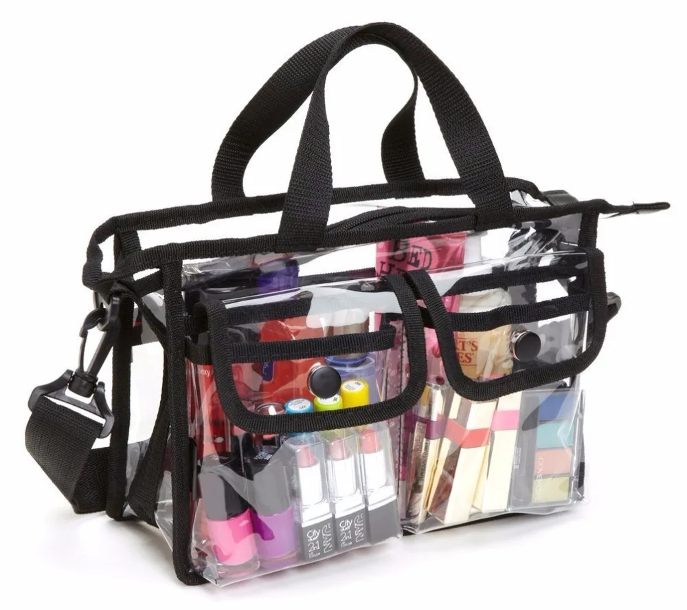 PVC Waterproof Transparent Travel Cosmetic Tote Bag