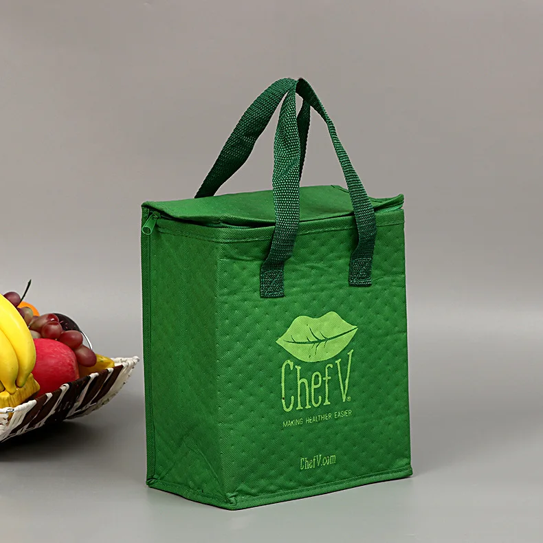 
Custom printed green eco insulated beer cooler tote bag 