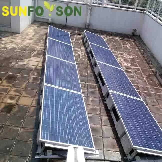 Easy Installation Solar Flat Roof Pv Brackets Fixed Ballast Flat Roof Solar Pv Panel Mounting/Mounts System Solar Mounting