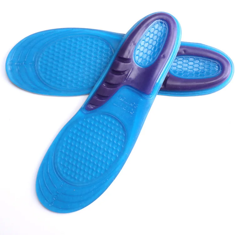 Wholesale Price Plantar Fasciitis Soft Flexible Silicone Gel Sneaker Flat Foot Insoles Arch Support