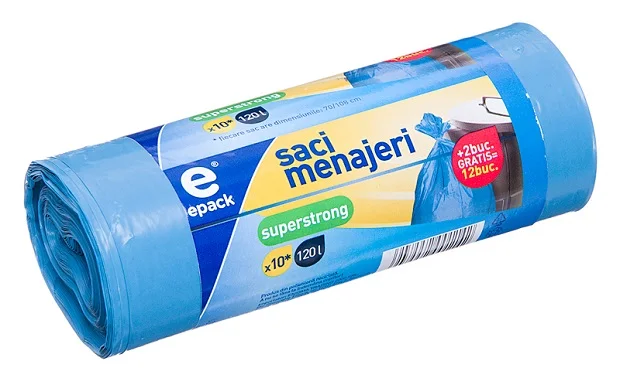 Recycling Trash Bags 55 Gallon, Large Blue Plastic Garbage Bags