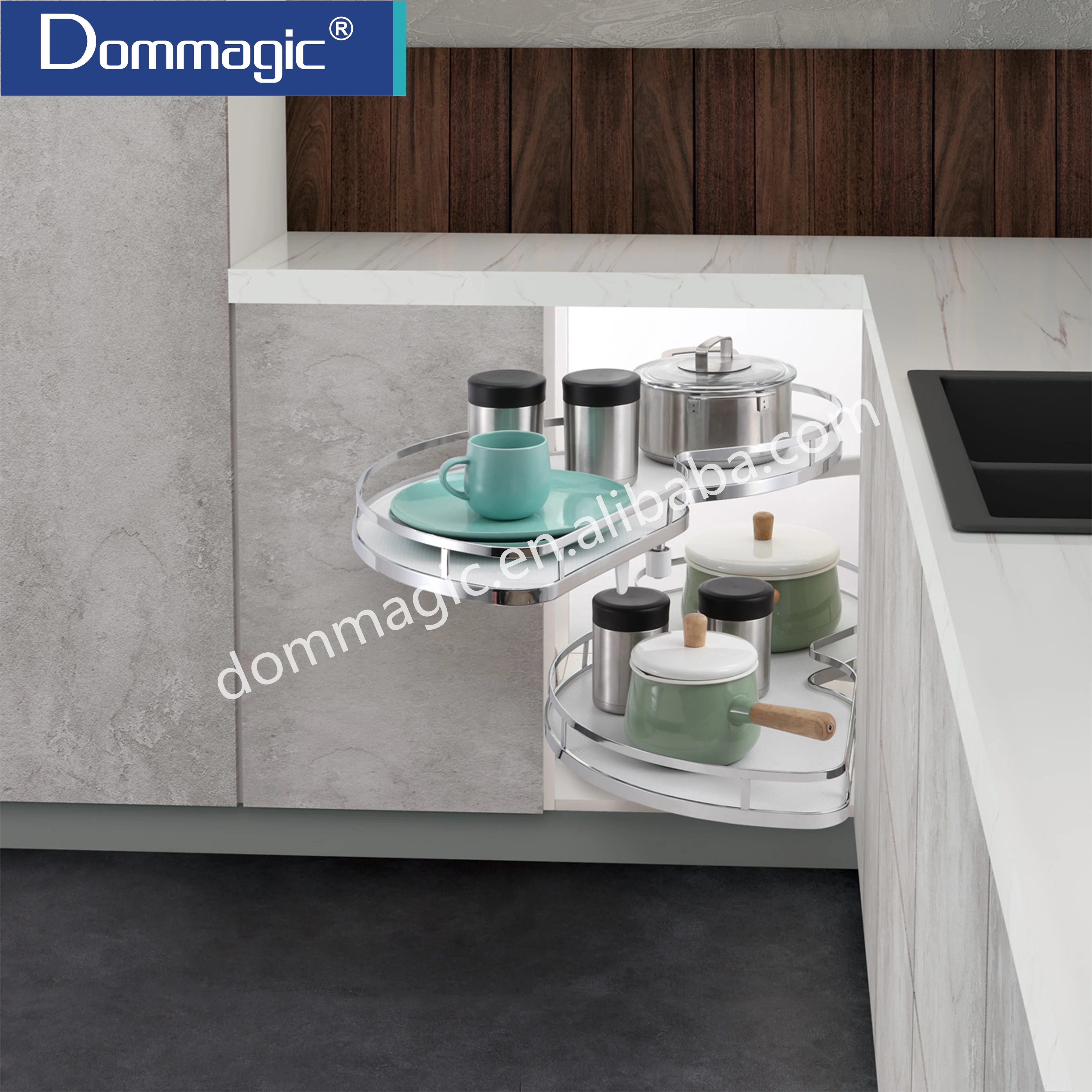 Dommagic Kitchen Cabinets Swing Tray (L/R)