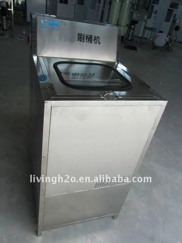 semi-automatic 5 gallon plastic bottle washer machine barrel brushing machine with cover remover