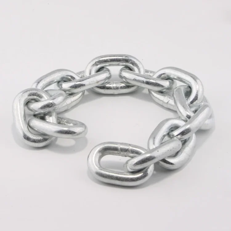 Оцинкованная цепь DIN5685a с коротким звеньем 6 мм, оцинкованная стандартная стальная металлическая цепь DIN5685A/C