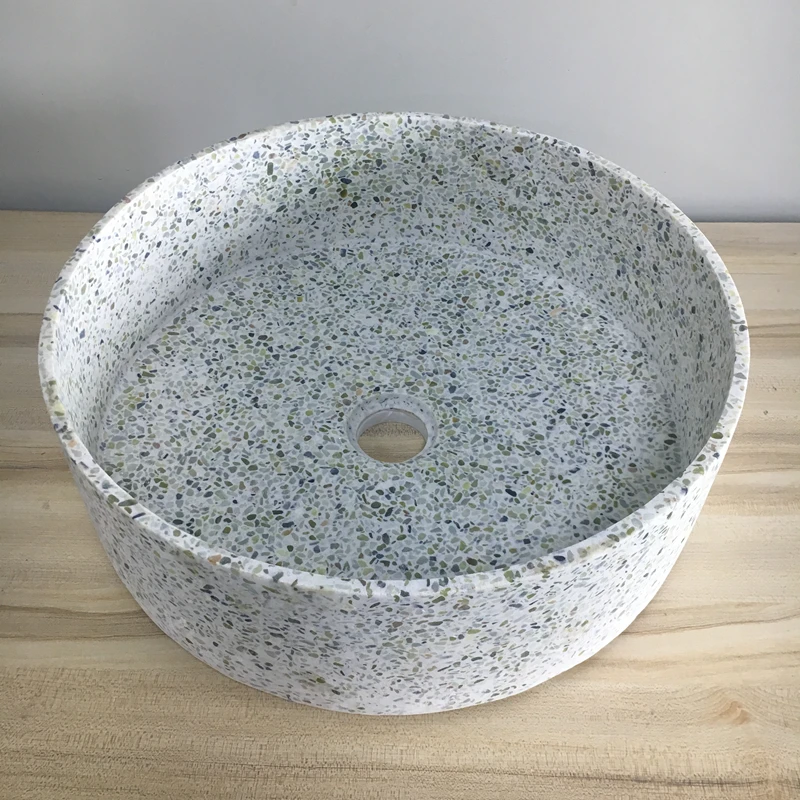 Rectangle Eco-friendly Hotel Supply Natural Concrete Bathroom Wash Basin