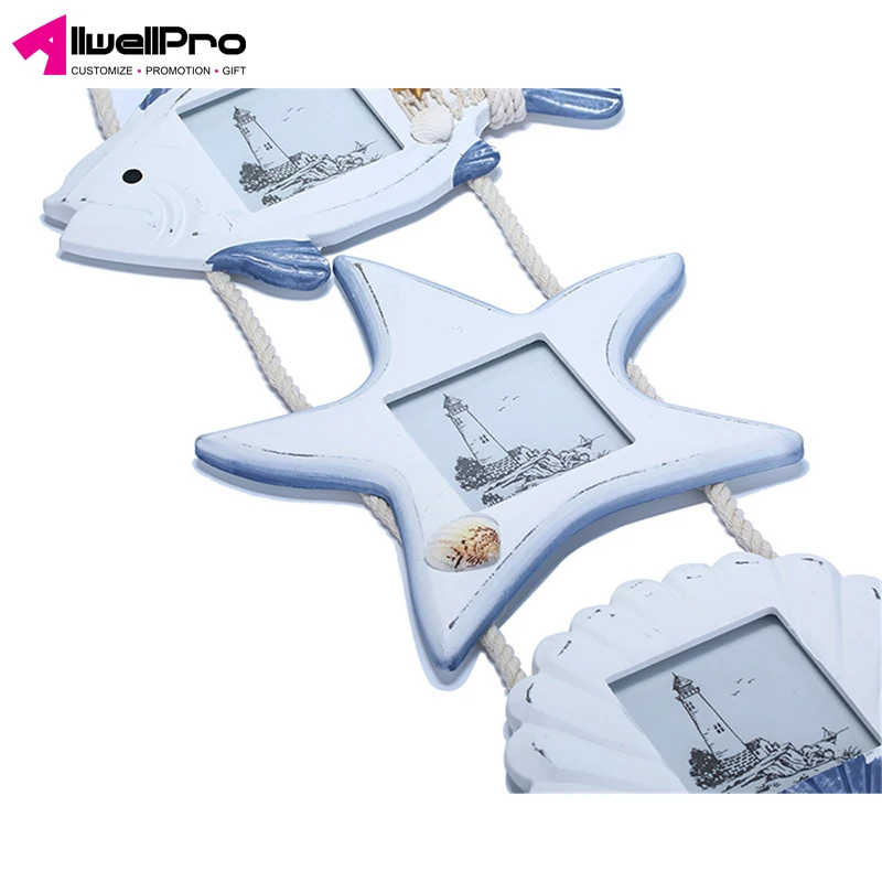 
Promotion Beautiful Wall Hanging Mediterranean Wooden Picture Photo Frame 