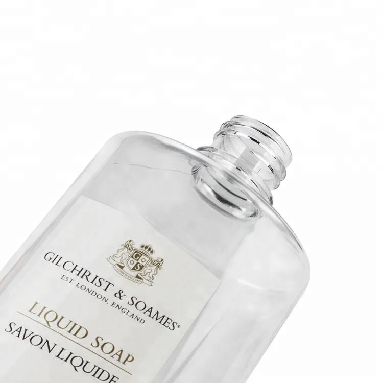 High Quality Elegant Empty Transparent pet Liquid Soap Bottle