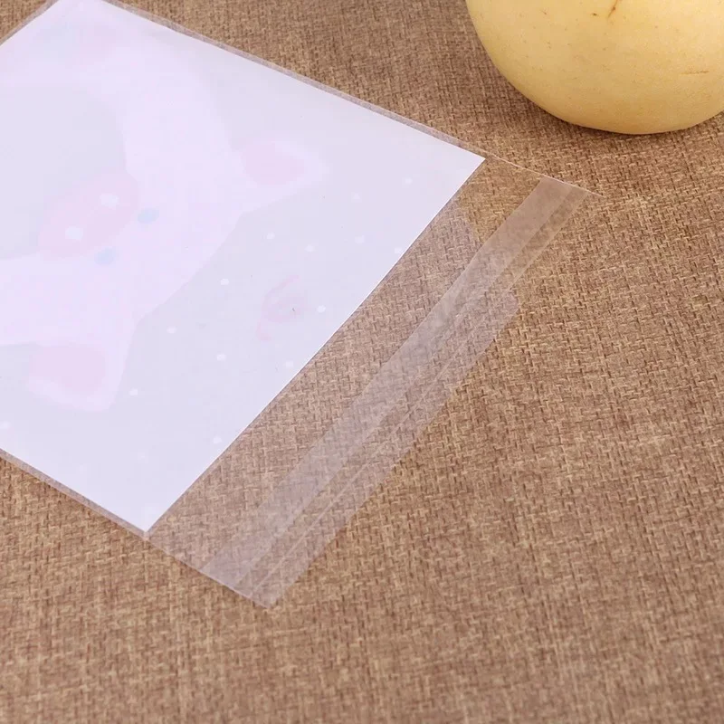 Party Supplies Cute Cookie Biscuit Plastic Gift Bags Sweet Decorative Candy Self-adhesive packaging Bags