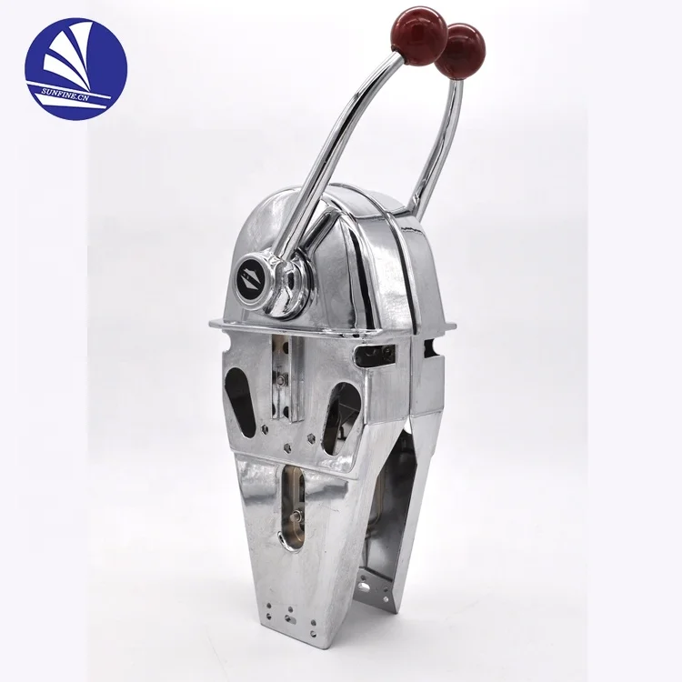 Top Mount Marine Jet Boat Dual Twin Lever Handle Engine Throttle Control