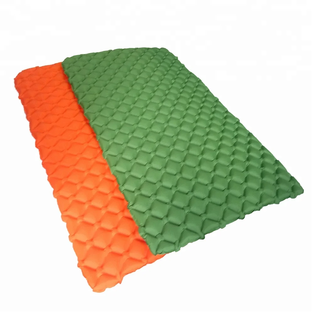 
soft double sleeping pad air mat inflatable camping cooling mattress pad 