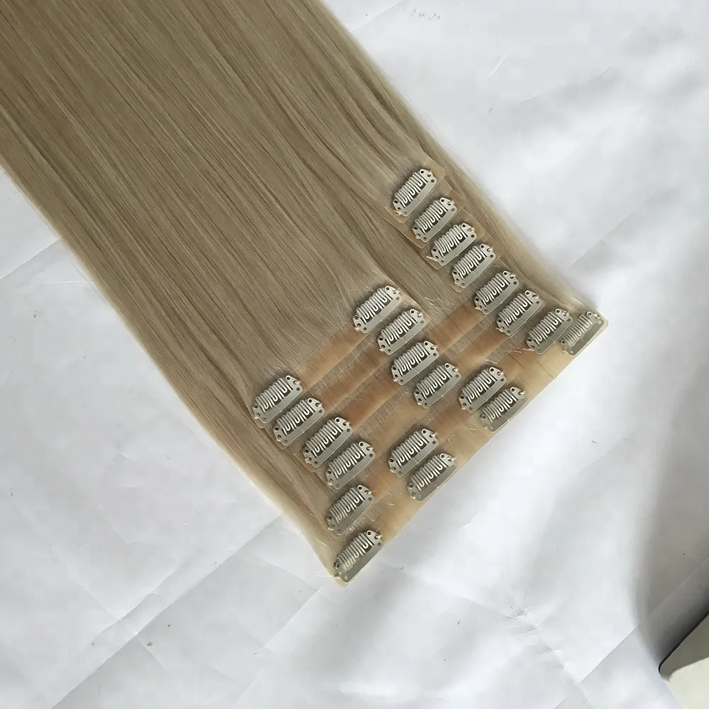 Hot Sale Wholesale Factory price Brazilian Cuticle Aligned Hair Virgin Remy Seamless Clip in Human Hair Extensions