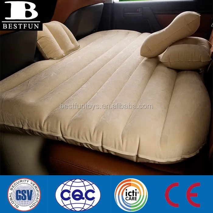 Inflatable Baby Portable Folding Car  airbed fabric blow up SUV backseat air mattress bed for camping traveling tent