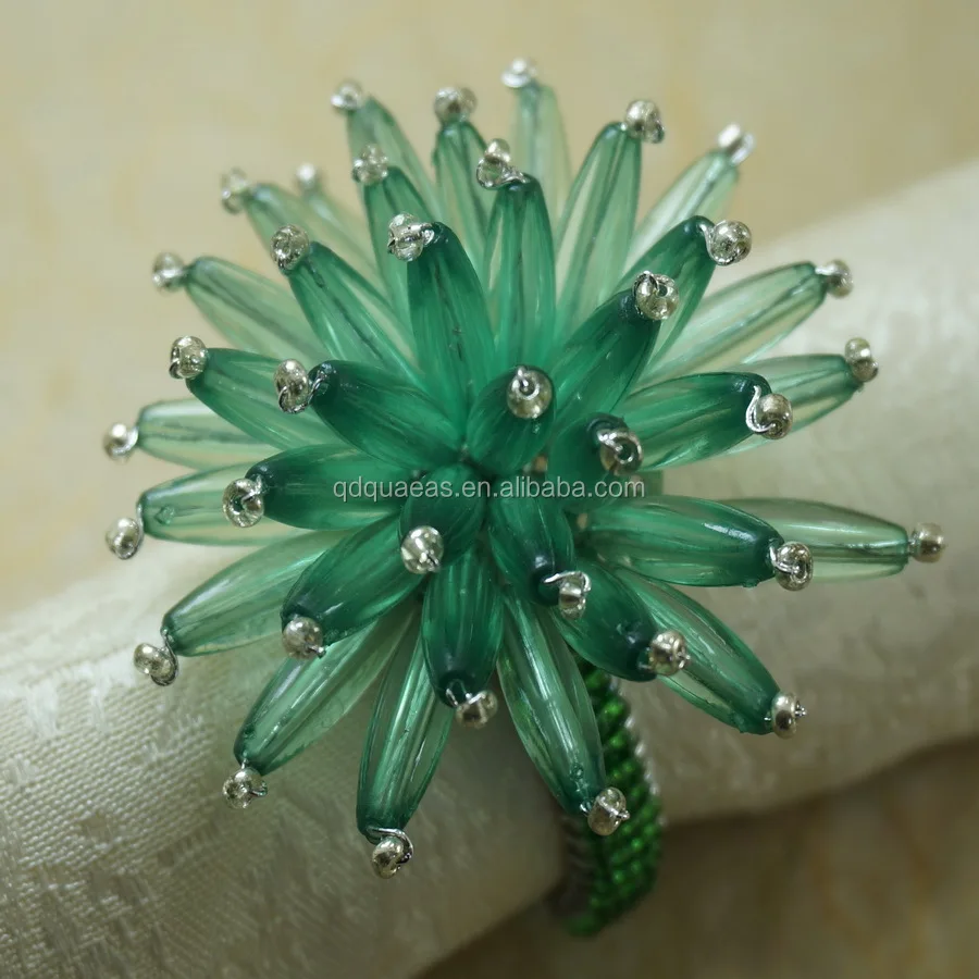 crystal flower napkin holder , wedding decoration napkin ring