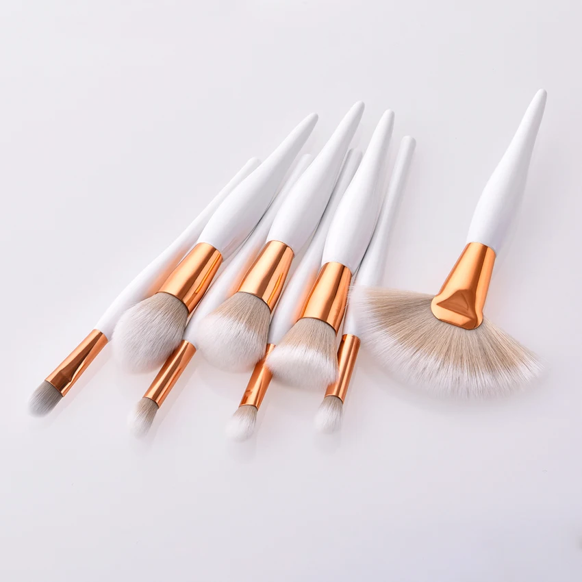 
Free shipping face cosmetic 8 piece set detailing white hair makeup brush set 