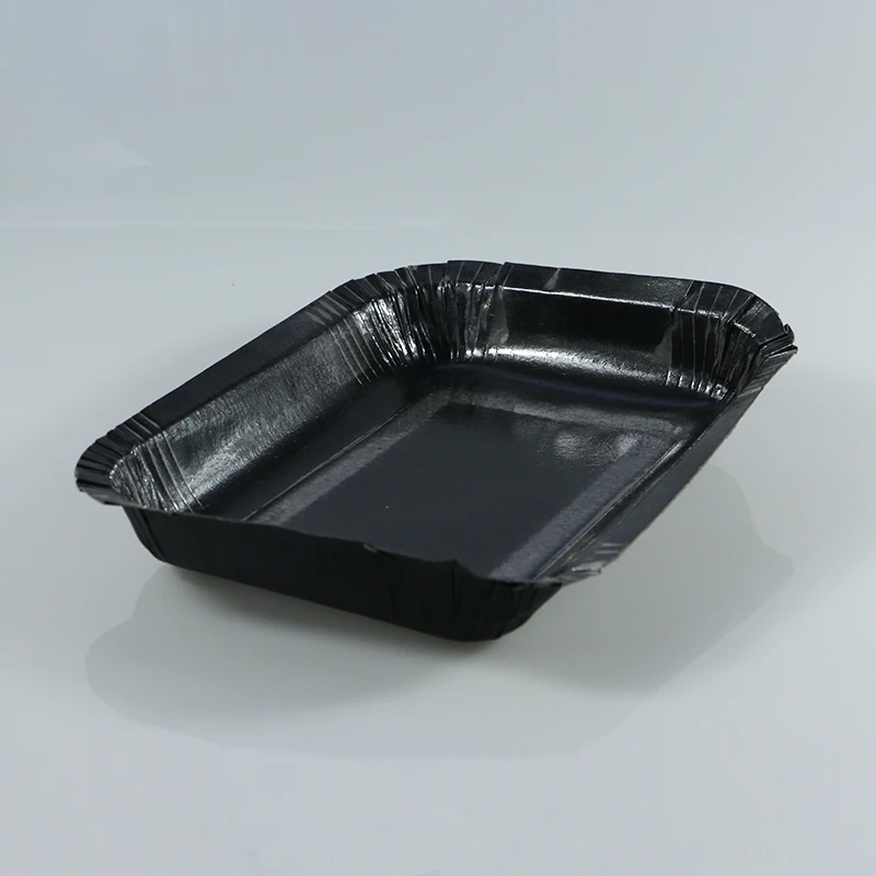PLA film coated paper food serving trays