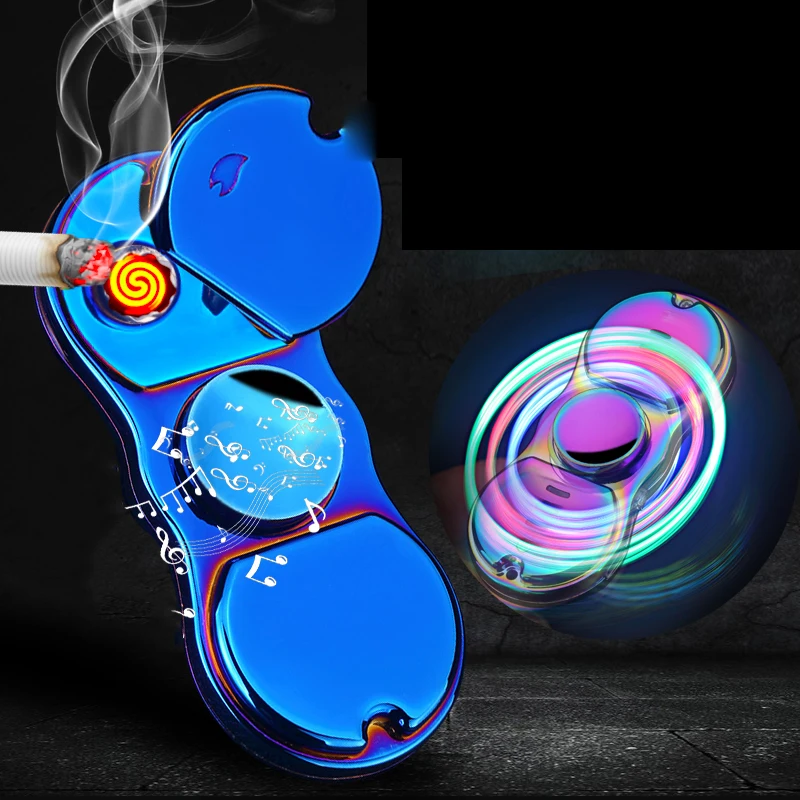 
Factory direct sales 803 music gyro, USB charging fingertips, lighters, creative toys, cigarette lighter, gift wholesale 
