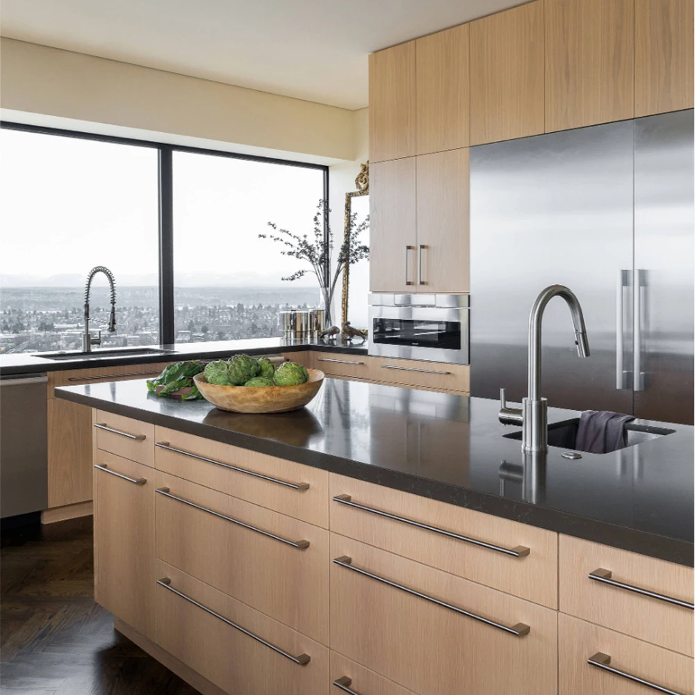 Australia Modern Standard Flat Pack Mdf 2pac shaker Kitchen Cabinets12ft large kitchen units set furniture