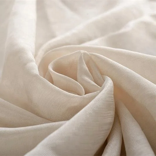 Beautiful elegant nature linen pure gauze curtain for hotel