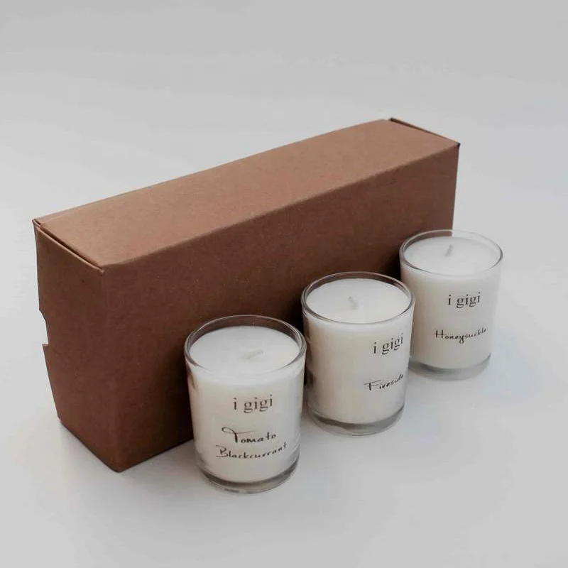 Candle Box with Insert Rigid Paper Custom Luxury Design Small Black Gift Packaging Paperboard Recyclable UV Coating Varnishing