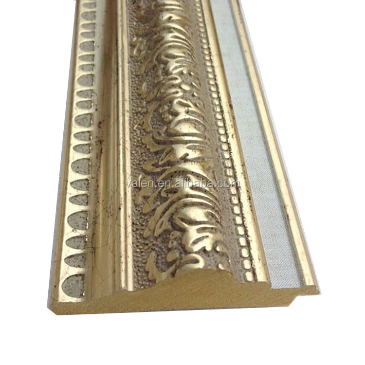Античный полистирол Золотой Рисунок Модель рамы для зеркала