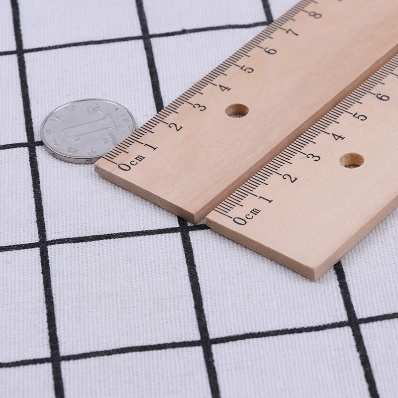 Hot Promotional School Single Metal Wood Scale Ruler Wooden Straight Ruler For Students Birch Wooden Ruler 30CM
