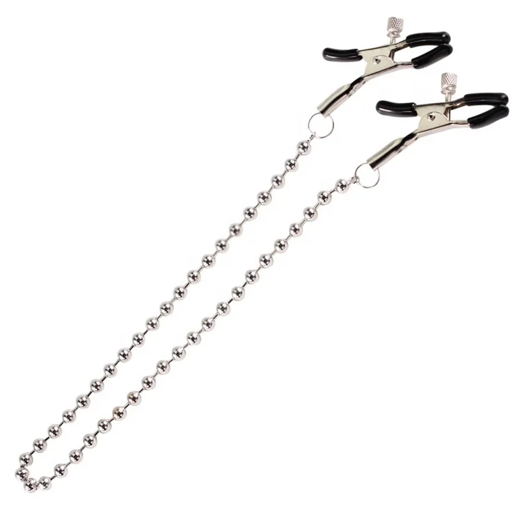 Couple Love Game Sexy Toys Stainless Metal Chains Adjustable Soft Silicone Vibrating Bdsm Nipple Clitoral Clit Clamp
