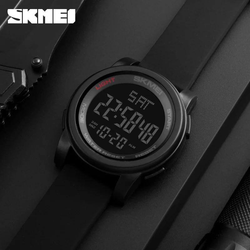 Skmei Fashion Wrist watches Digital sport Relojes hombre Men electronic Silicone strap 5atm Water resistant Watch