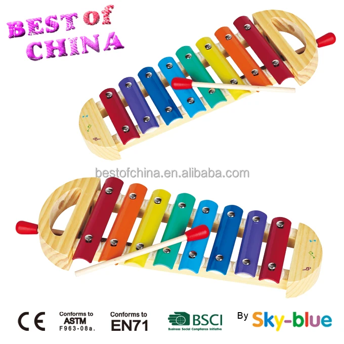 
Wooden Xylophone Music Toy with mallets For Kids by Sky-blue 