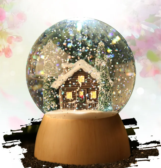 
tree house resin crafts night light home bedroom decoration lover birthday gift crystal water globe 